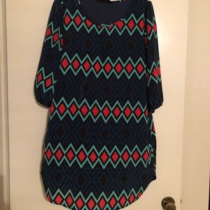 Chevron print dress
